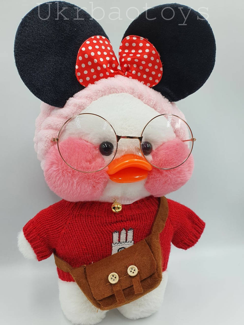 

Мягкая игрушка уточка "Сafe-mimi duck в обруче " Минни Маус". 30см., Белый