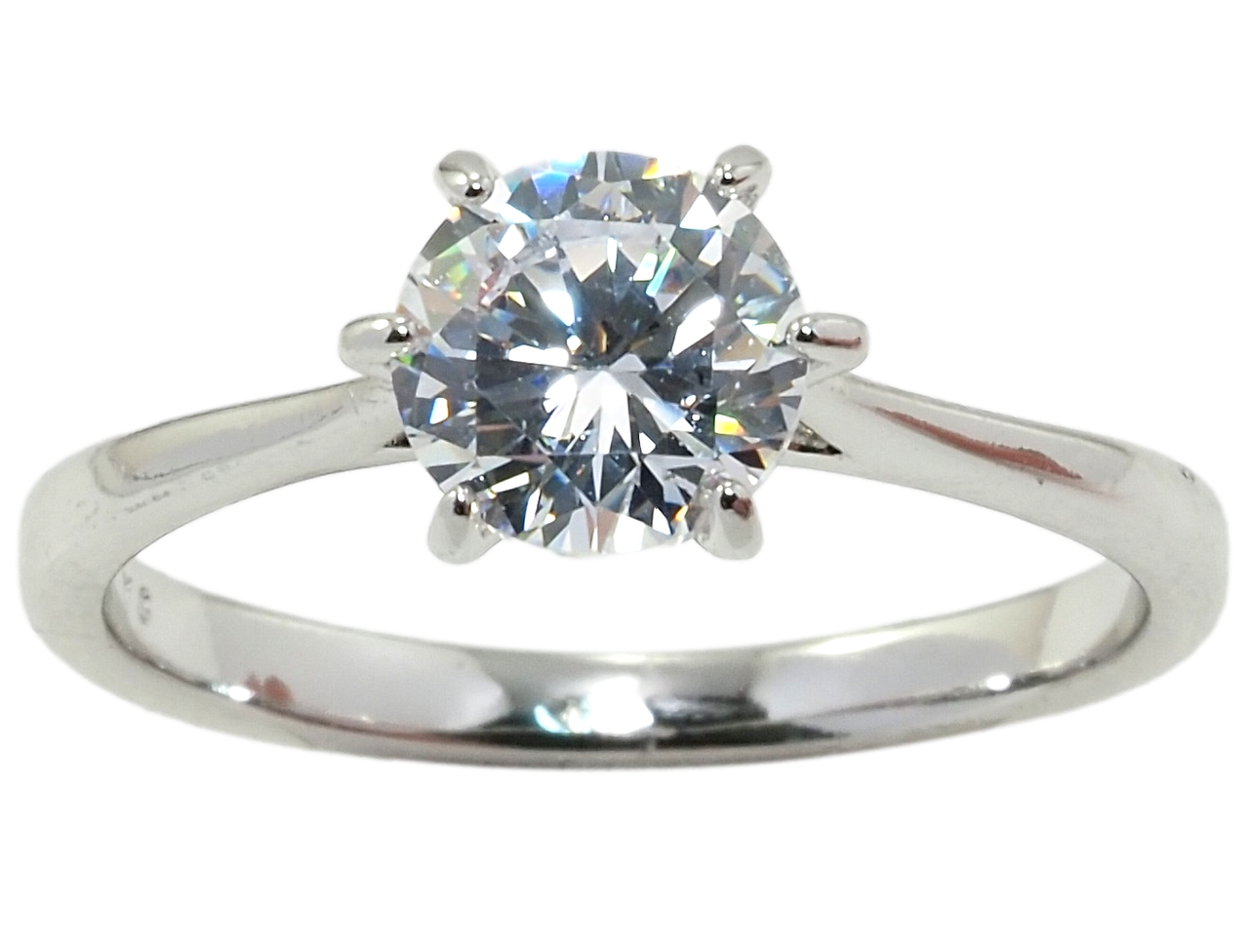 

Кольцо Xuping Родий "Фианит в 6-ти крапановой оправе" р.18