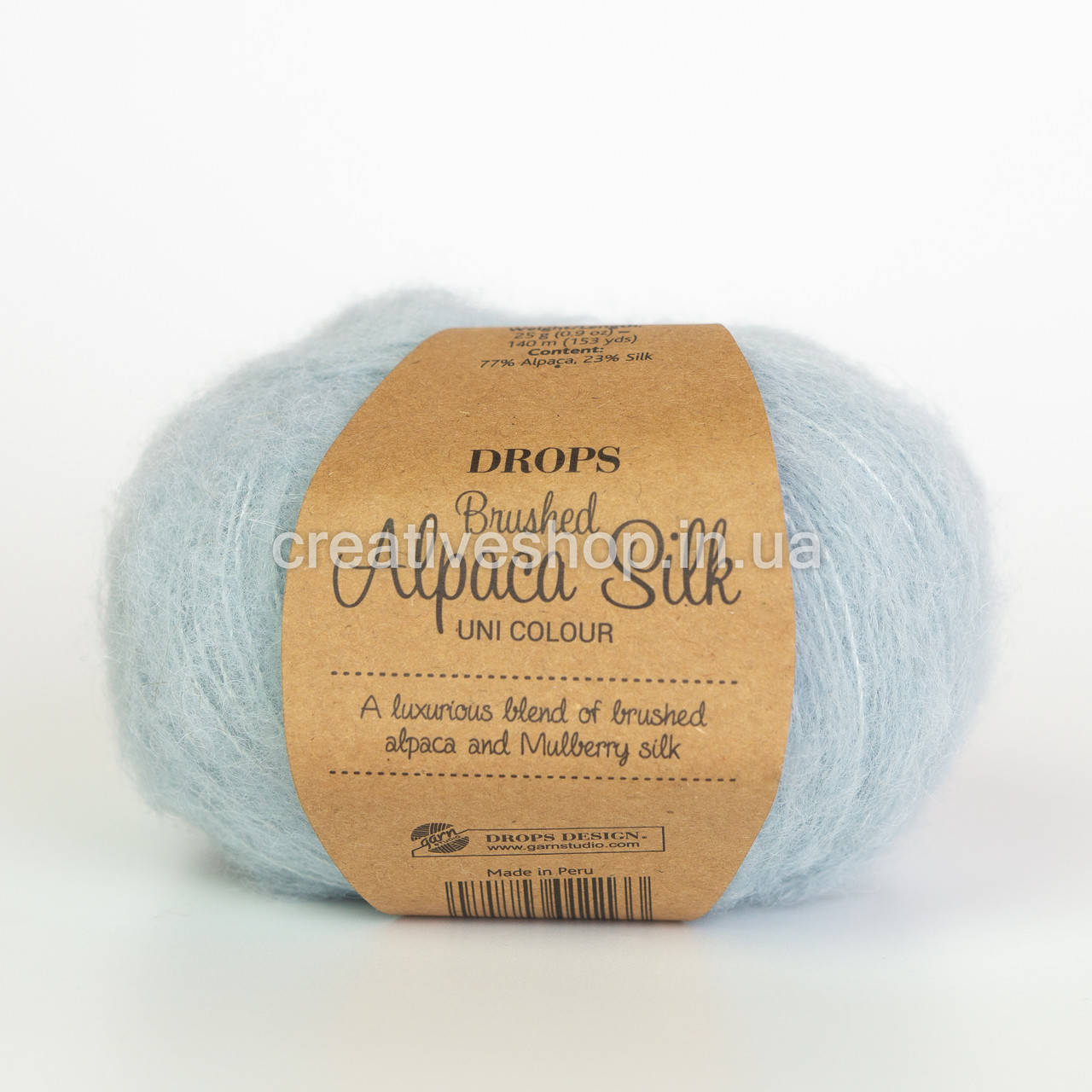 

Пряжа Drops Brushed Alpaca Silk (цвет 14 Morning mist)