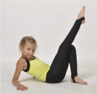 

Лосины детские для гимнастики и хореографии с петлёй под стопу Лосины, 140-146, Черный