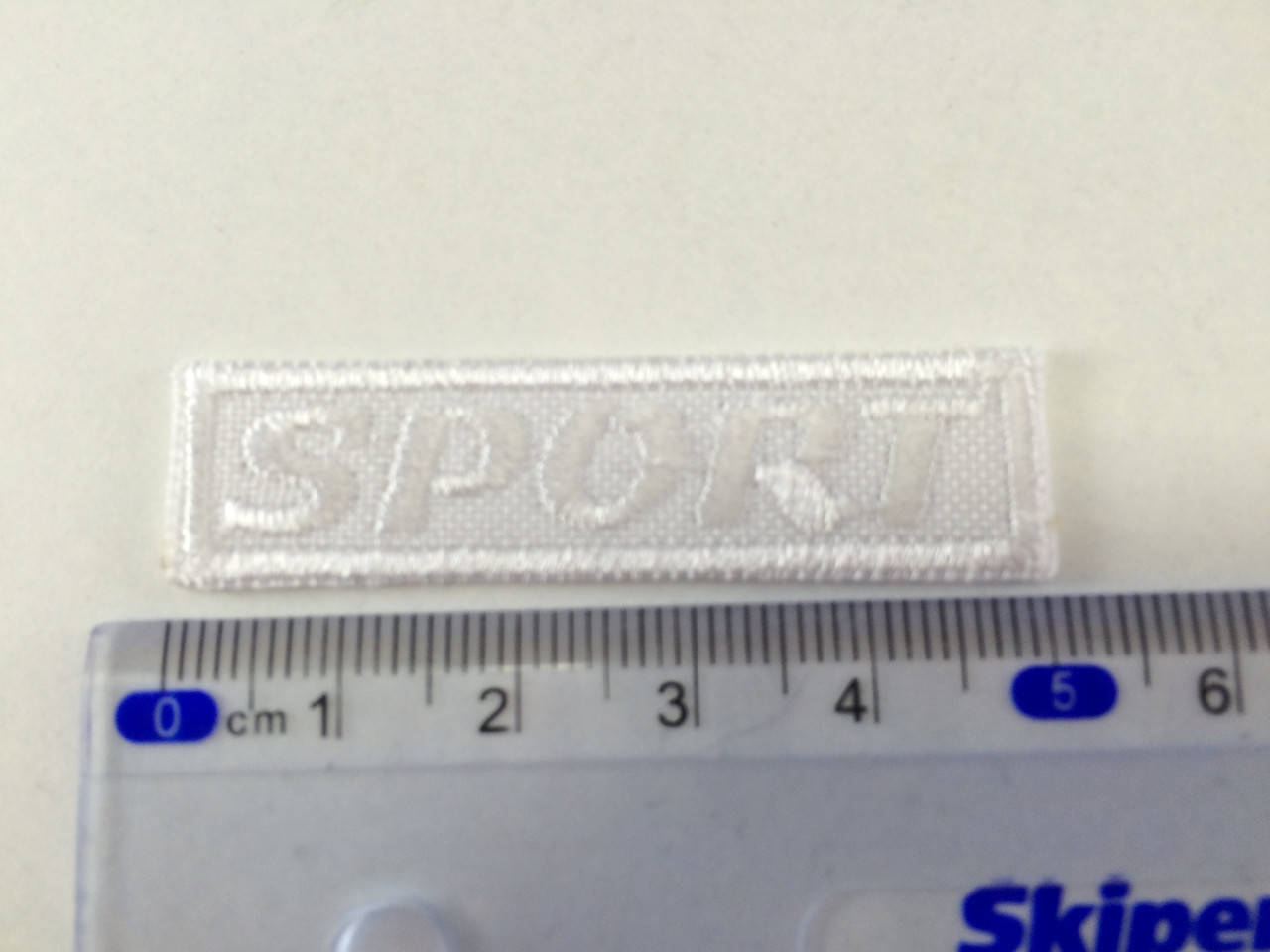 

Нашивка SPORT цвет белый 50х13 мм
