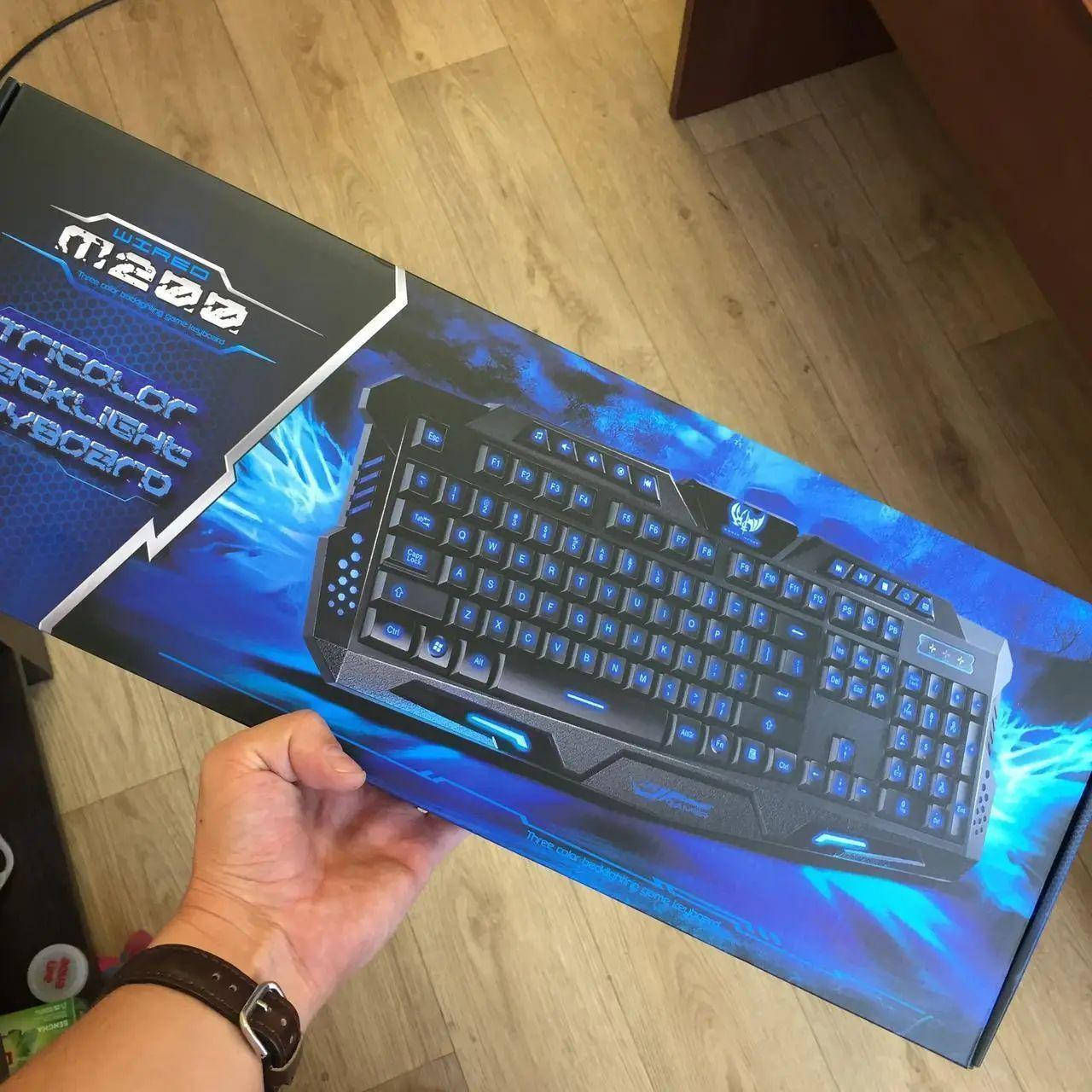 

Клавиатура с подсветкой для пк Wireo M200, Черный