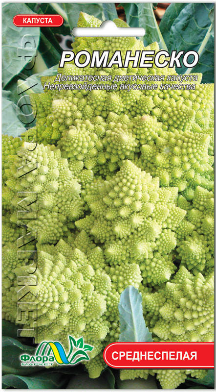 

Семена капуста цветная Романеско 0,05г. Флора маркет