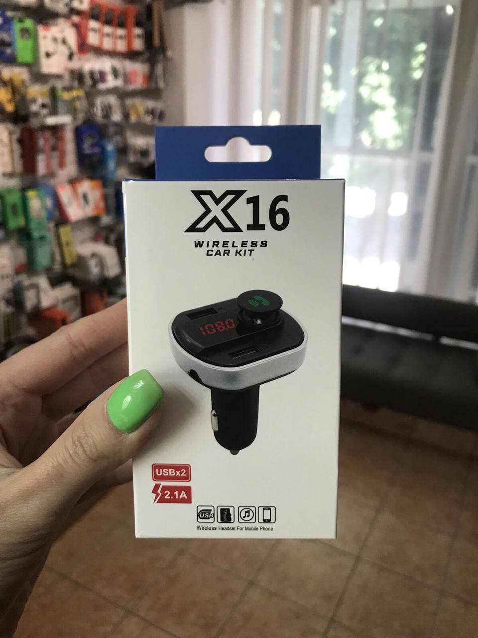 

FM трансмітер X16 ФМ модулятор в авто Bluetooth 2х USB