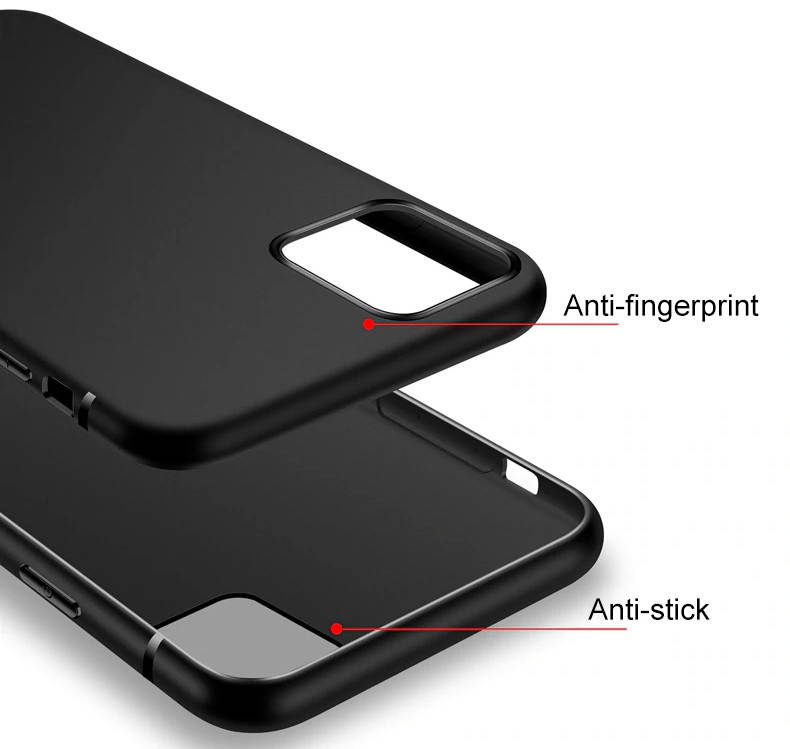 

Тонкий матовый чехол для iPhone 11 Pro черный силиконовый