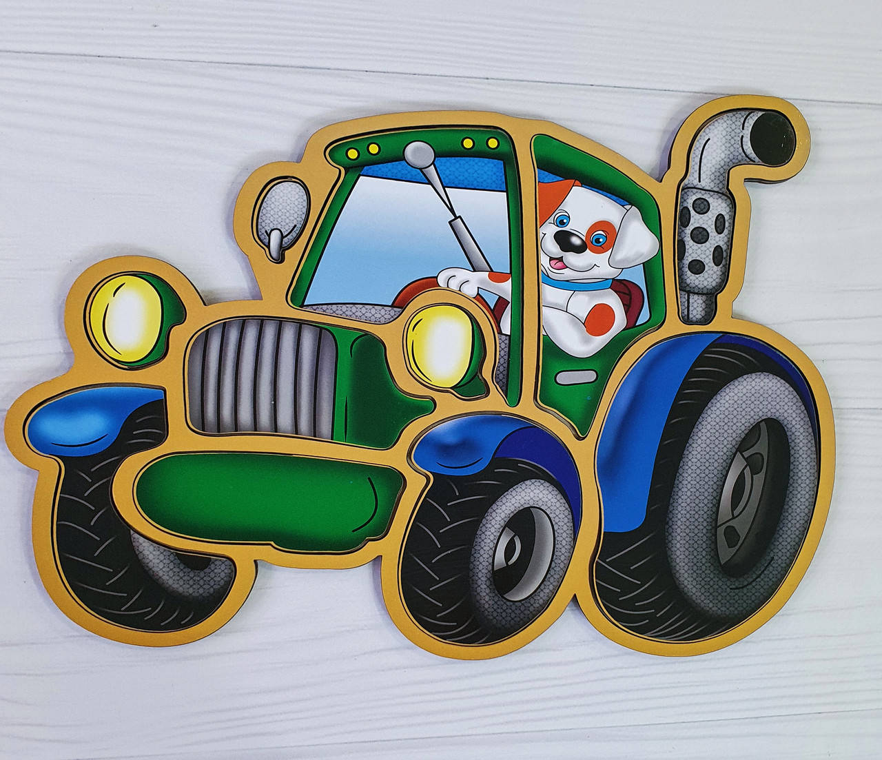 

Контурный пазл - Трактор