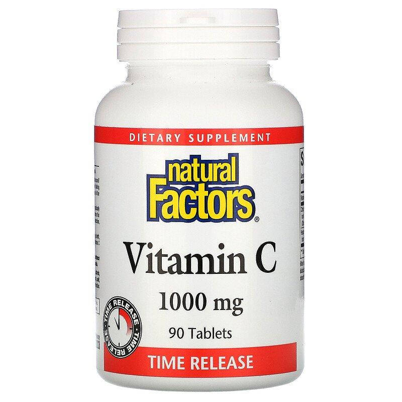 

Natural Factors, витамин C, 1000 мг, 60 таблеток с медленным высвобождением