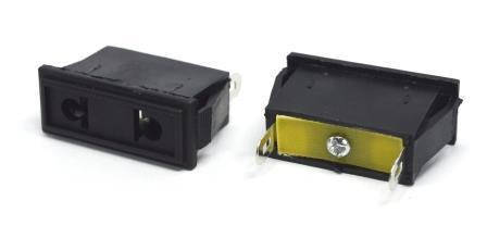 

Гнездо сетевое AC 2pin, монтажное, корпус пластик