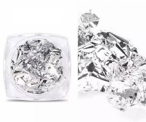 

Жатая фольга для ногтей в баночке