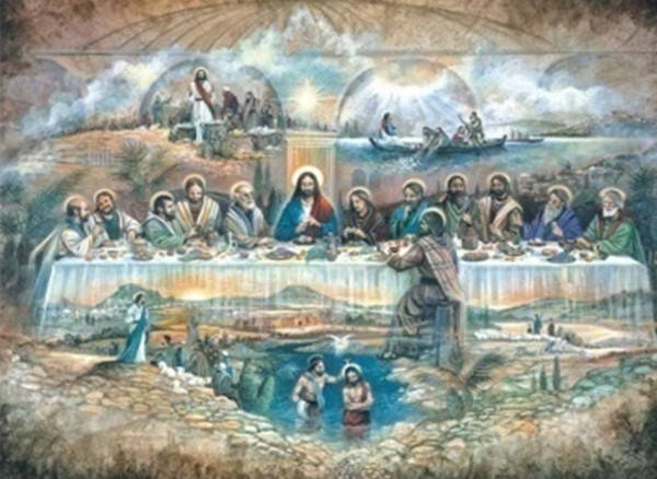 

Алмазная мозаика 40*50 см со стразами на подрамнике полная выкладка Тайная вечеря Икона