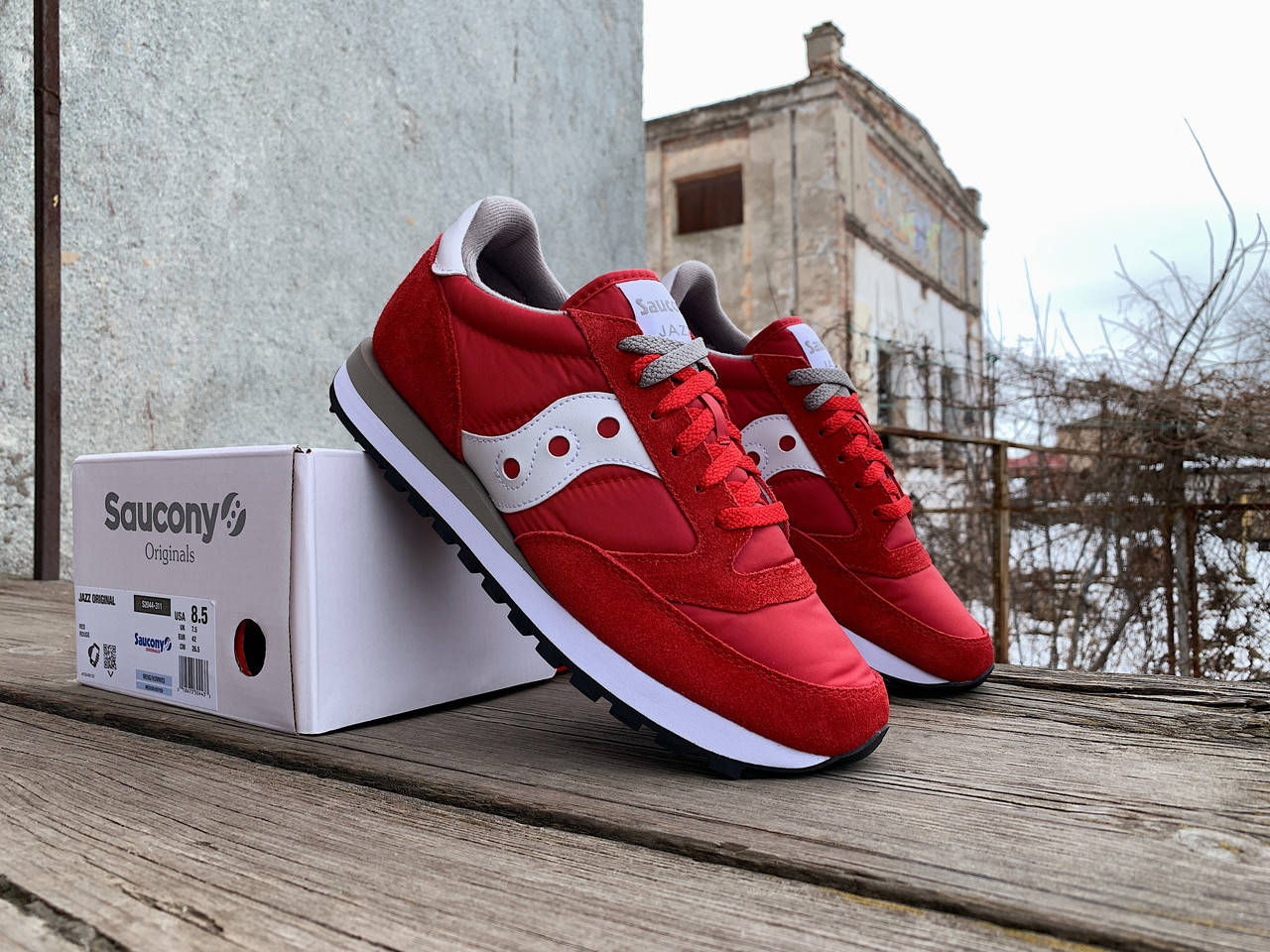 

Мужские кроссовки Saucony Jazz Original 2044-311s Red White красные Оригинал, Красный
