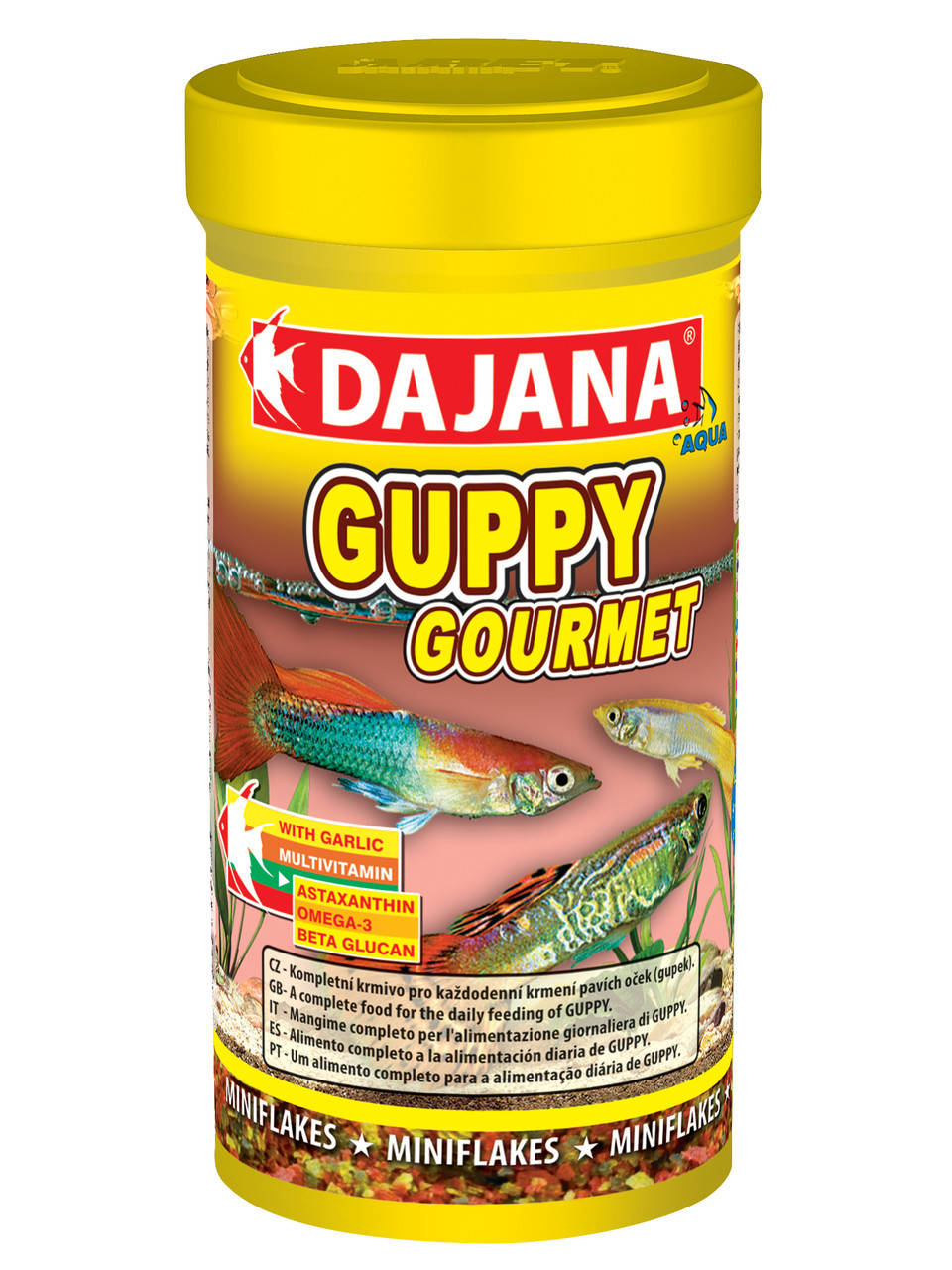 

Корм для всех видов гуппи с чесноком в хлопьях Dajana GUPPY GOURMET 100 мл/20 г
