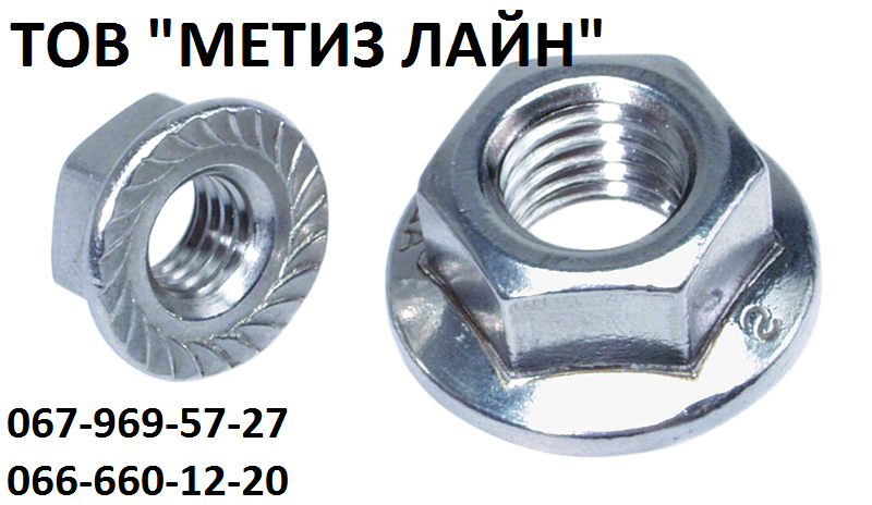 

Гайка зубчаста М10 з фланцем