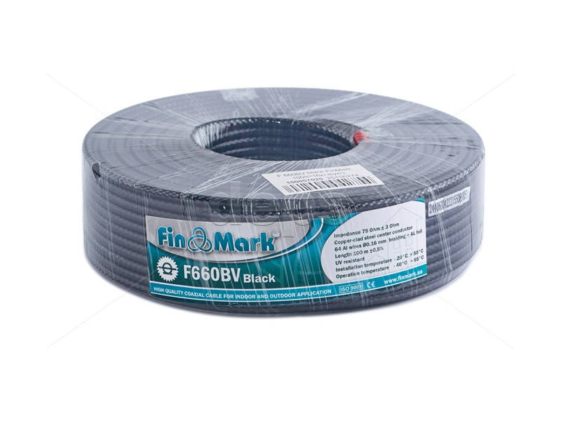 

Коаксиальный кабель FinMark F660BV Black (100 м.) 75 Ом черный