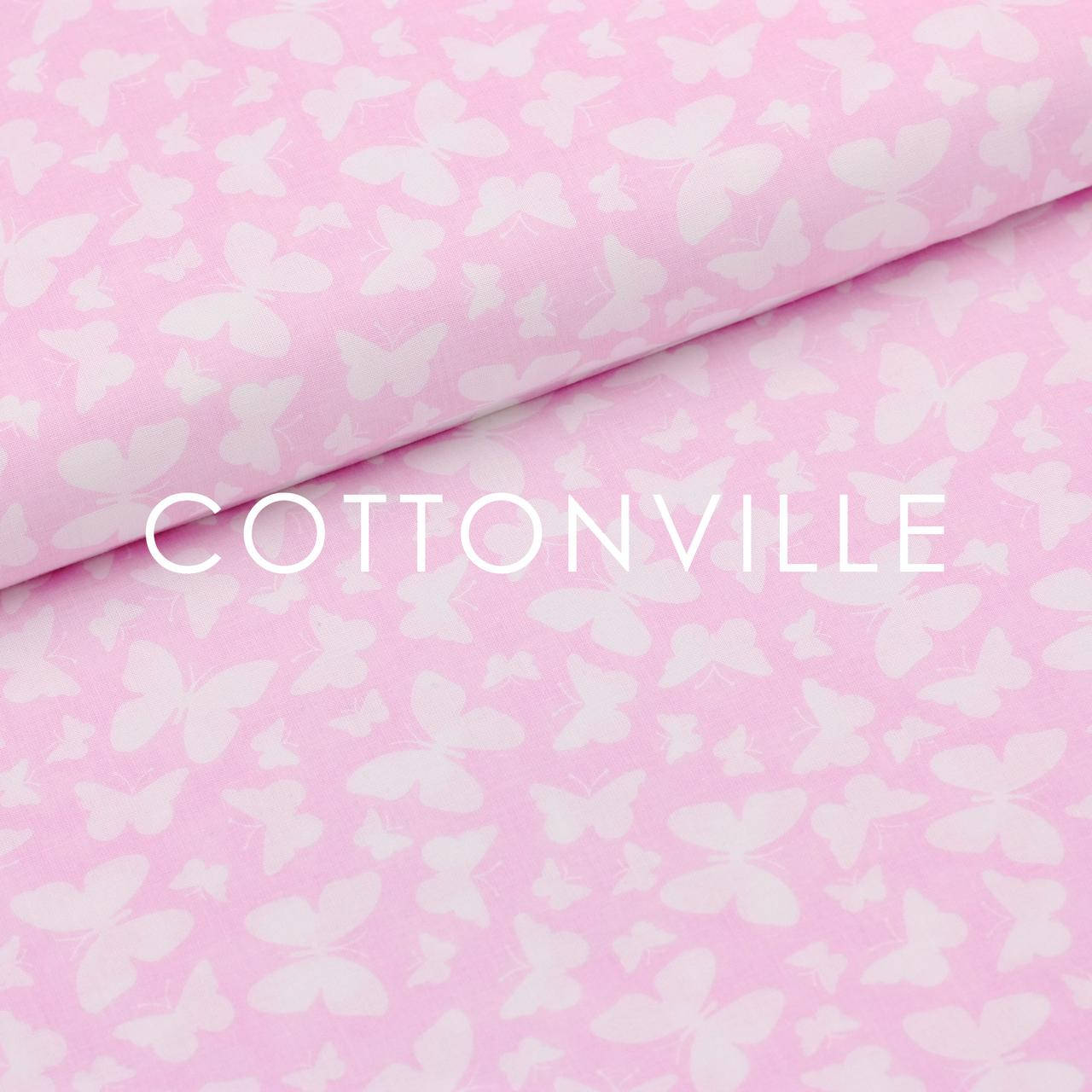 

Бязь Бабочки на нежно-розовом, Розовый