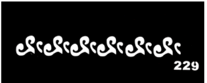 

Трафарет для татуажа №229