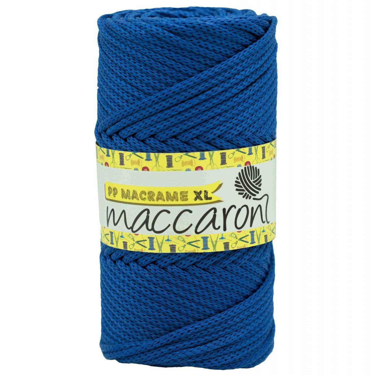 

Полипропиленовый шнур PP Macrame XL Maccaroni 4 мм, синий