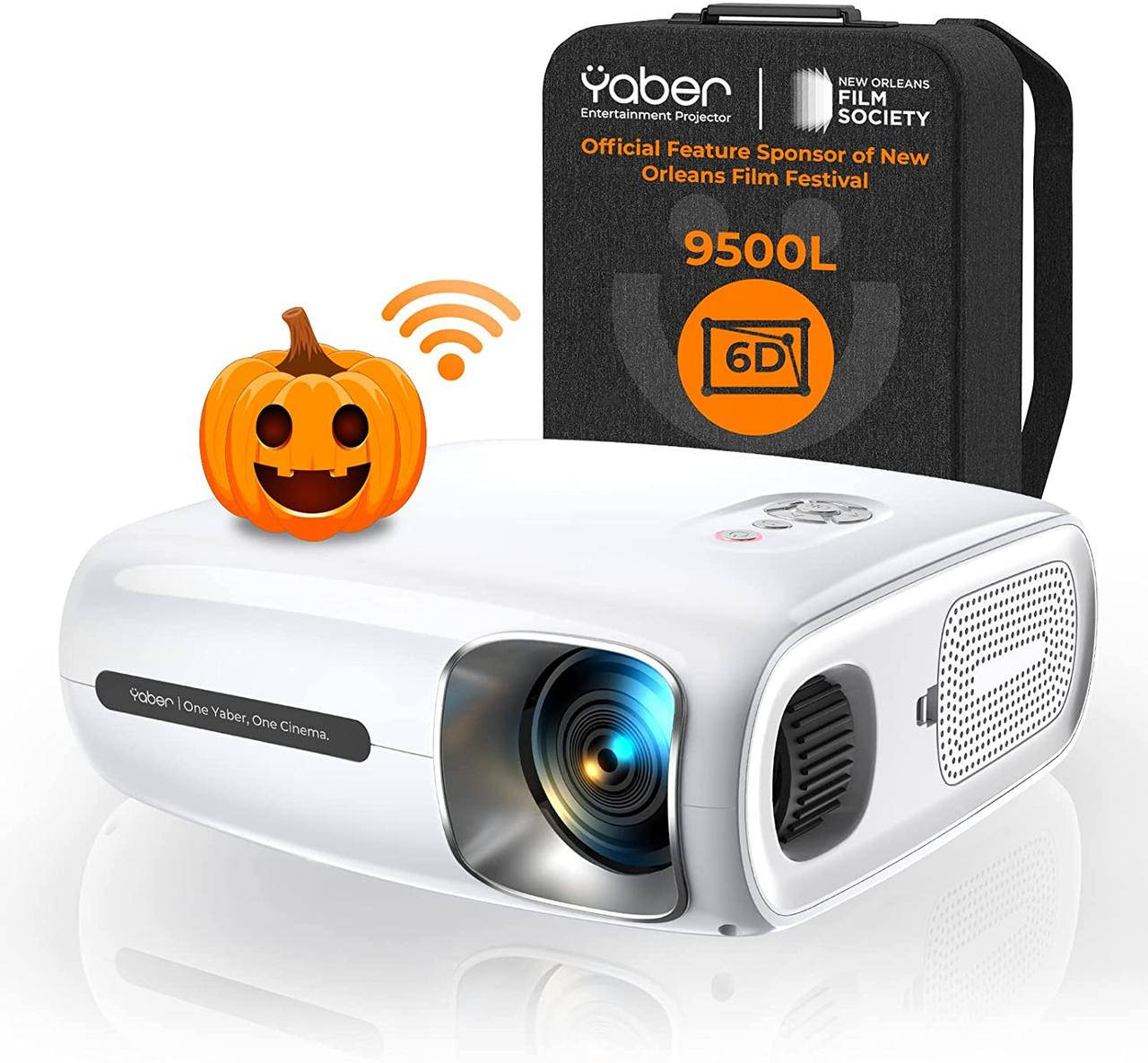 

YABER Bluetooth Портативный проектор Pro V7 9500L 5G WiFi 4K с сумкой