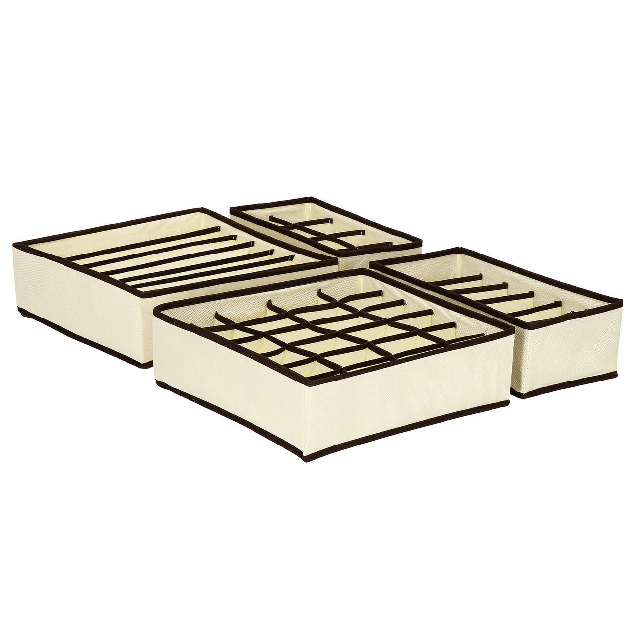 

Набор органайзеров для хранения (белья, носков, аксессуаров) Springos HA3023, Бежевый