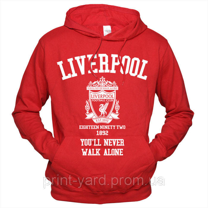 

Liverpool 02 Толстовка с капюшоном мужская, Красный