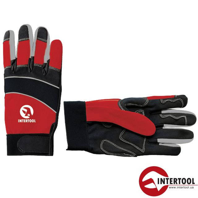 

Перчатка Microfiber со вставками, эластичный манжет на липучке, 9" INTERTOOL (SP-0141)