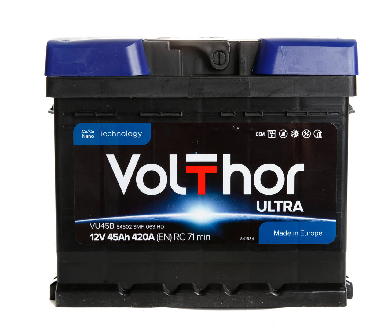 

Аккумулятор автомобильный VolThor 6СТ-45 АзЕ Ultra