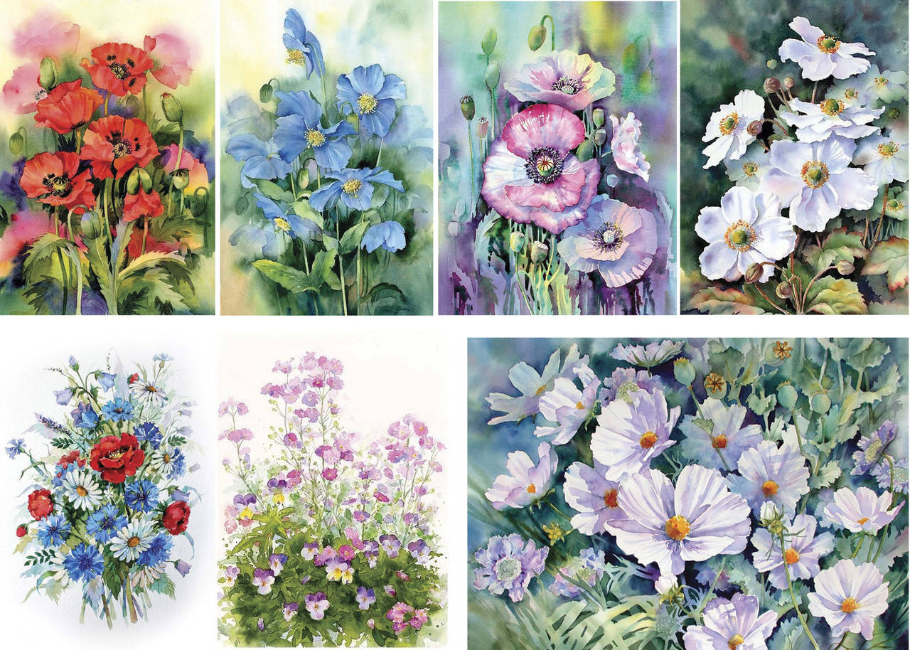 

Бумага А3 для декорирования Цветы