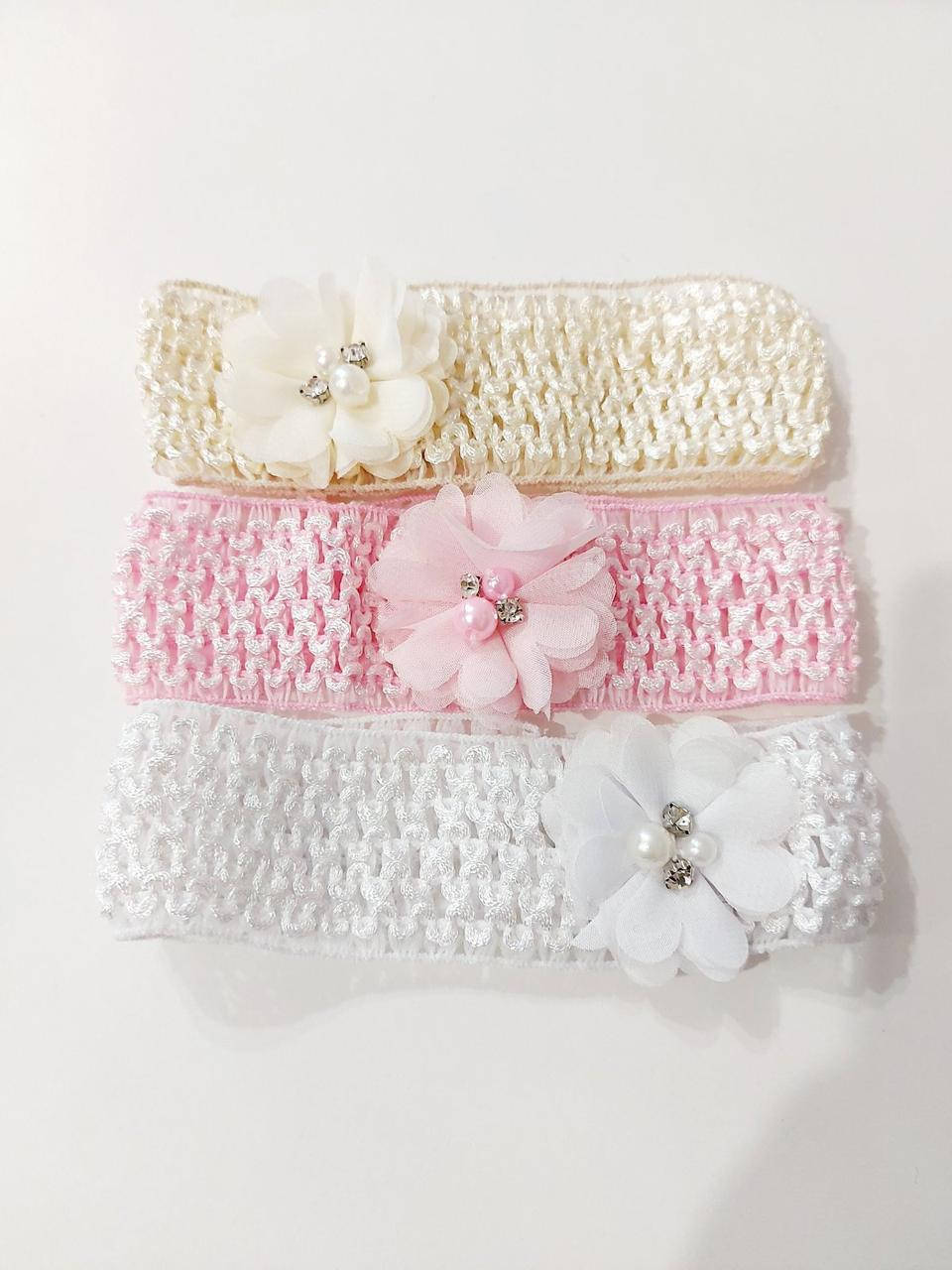 

Нарядная повязка на голову для девочки с бантом и стразами 36-44 см