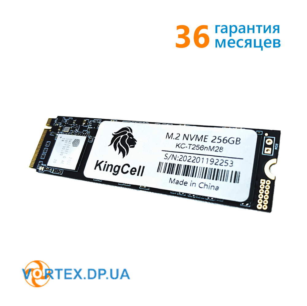 

Накопитель SSD M.2 2280 NVME 256GB KingCell KC-T256nM28 R2100MBs W1300MBs новый