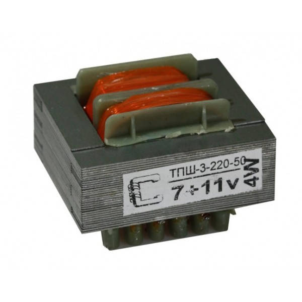 

Ш-образный трансформатор ТПШ-3-220-50 4W 7V+11V Т22 42х36х31мм (для микроволновок)