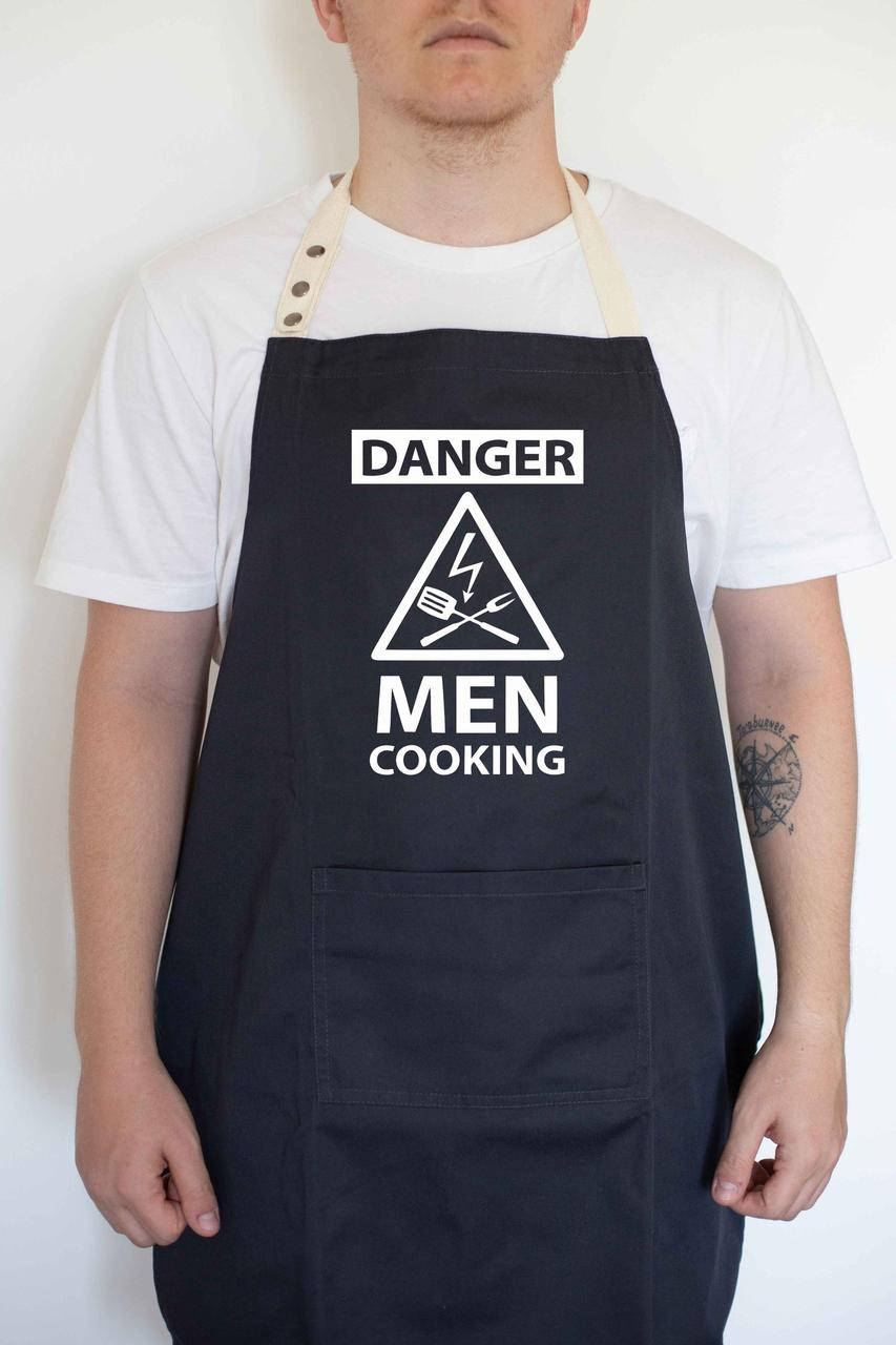 

Фартук "Danger men cooking", Черный