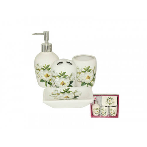 

Набор аксессуаров для ванной комнаты 4 пр S&T Магнолия 888-06-004