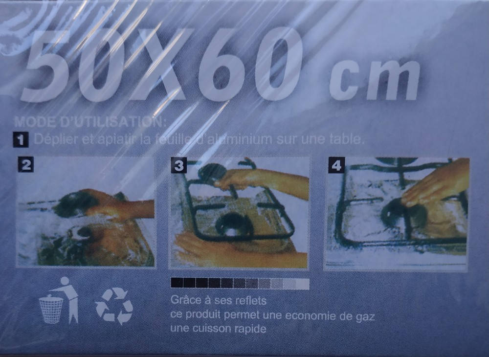 

Фольга для плиты - защита от жира и нагара, размер 60 см на 50 см