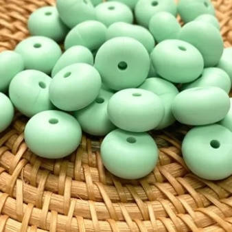 

Абакус бусина силиконовая Мятный