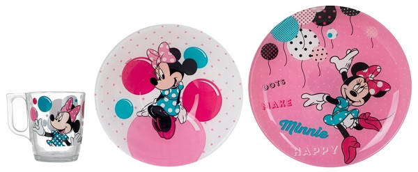 

Набор детский Luminarc DISNEY PARTY MINNIE, 3 предмета