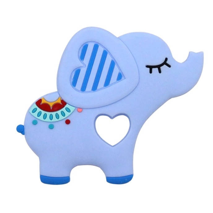 

Слон грызунок (прорезыватель) для зубов силиконовый Голубой