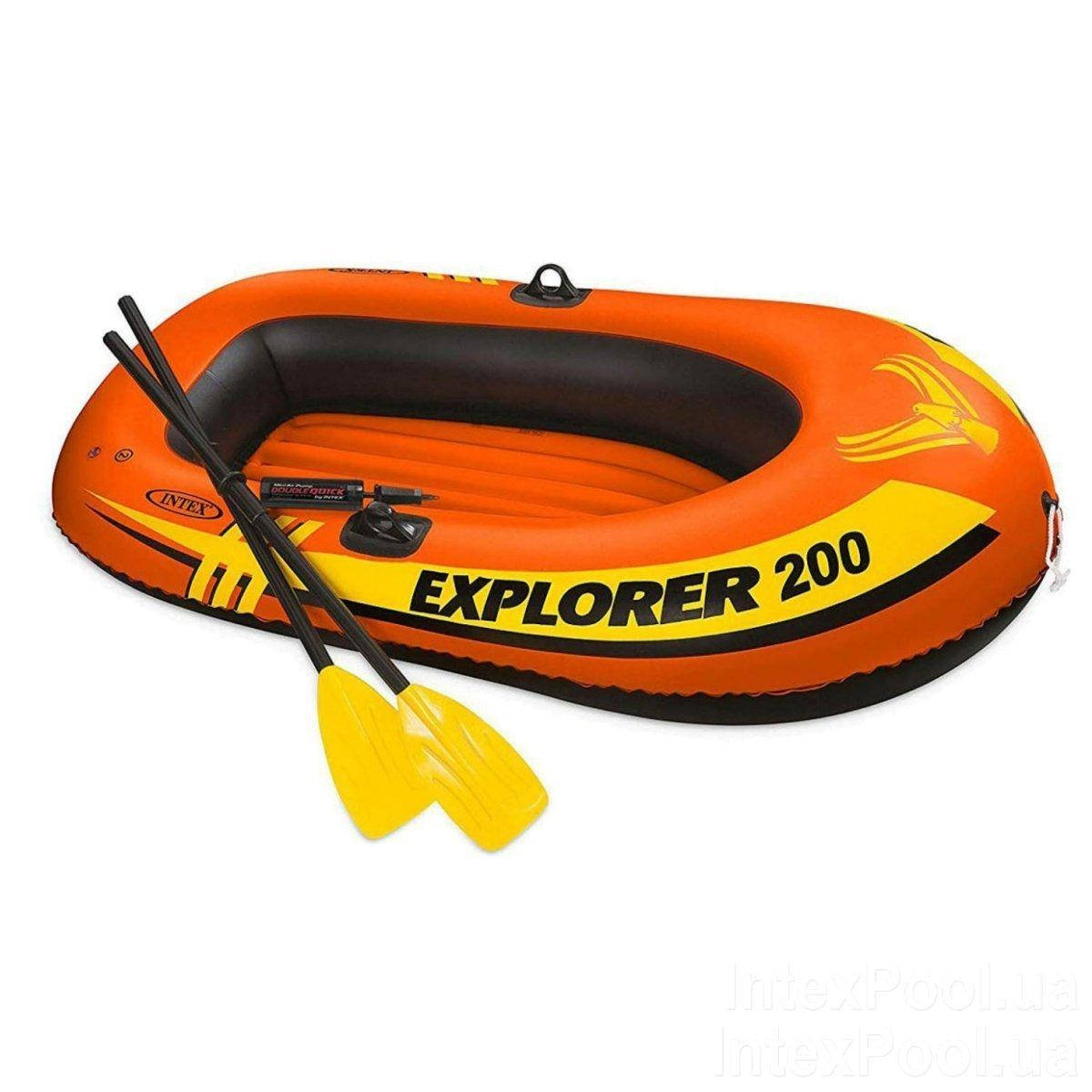 

Полутораместная надувная лодка Intex 58331 Explorer 200 Set, 185 х 94 см, с веслами и насосом