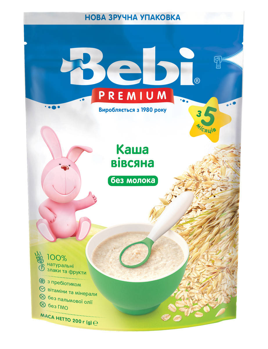 

Каша безмолочная Овсяная Bebi Premium, 200 г
