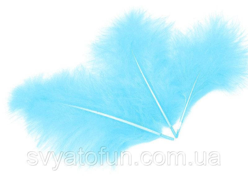 

Перья натуральные для декора голубые
