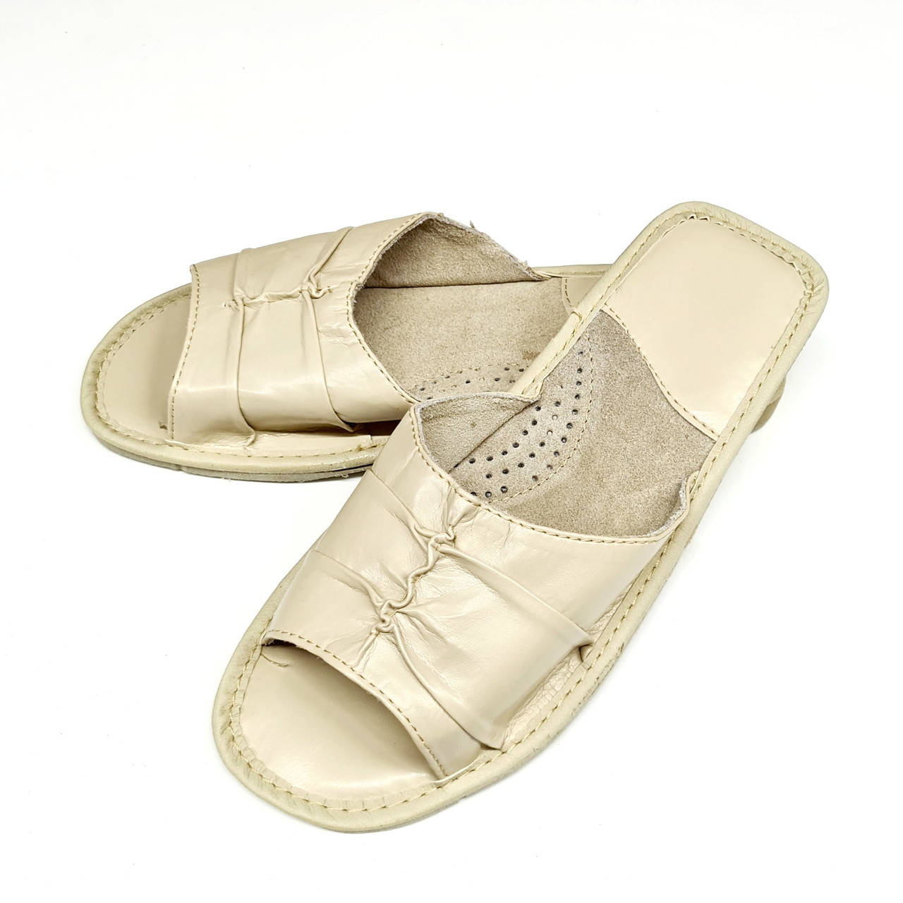 

Домашні шкіряні тапочки жіночі "Tylbut" розмір 41, Бежевый