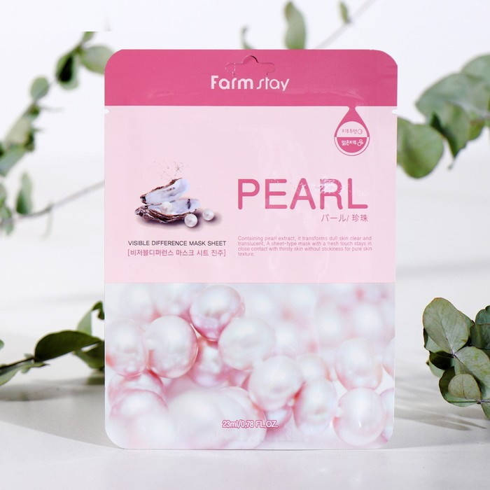 

Тканевая маска с экстрактом жемчуга Farmstay Visible Difference Mask Sheet Pearl