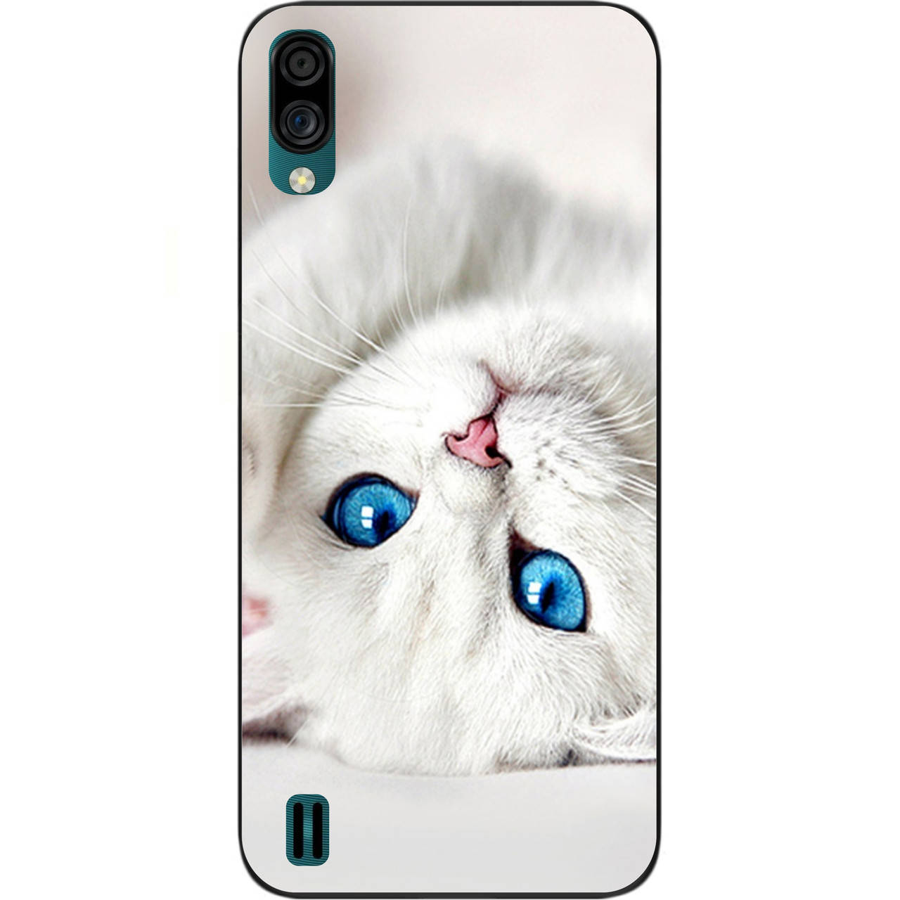 

Силиконовый чехол для ZTE Blade A5 2020 с картинкой Белый кот, Разные цвета
