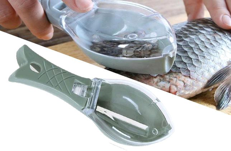 

Ручная рыбочистка Verte-x с контейнером для чешуи. Рыбочистка., Серый