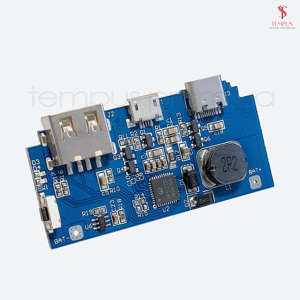 

Плата для POWER BANK 1USB IP5318 QC3.0, QC2.0