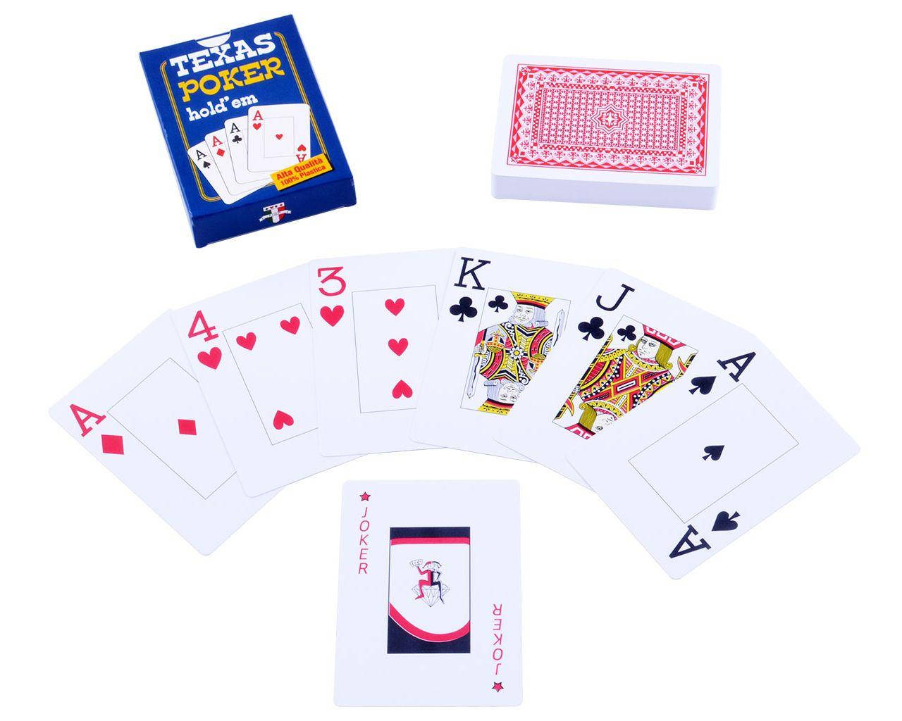 

Карты игральные пластиковые для покера TEXAS POKER 54 карты красная рубашка