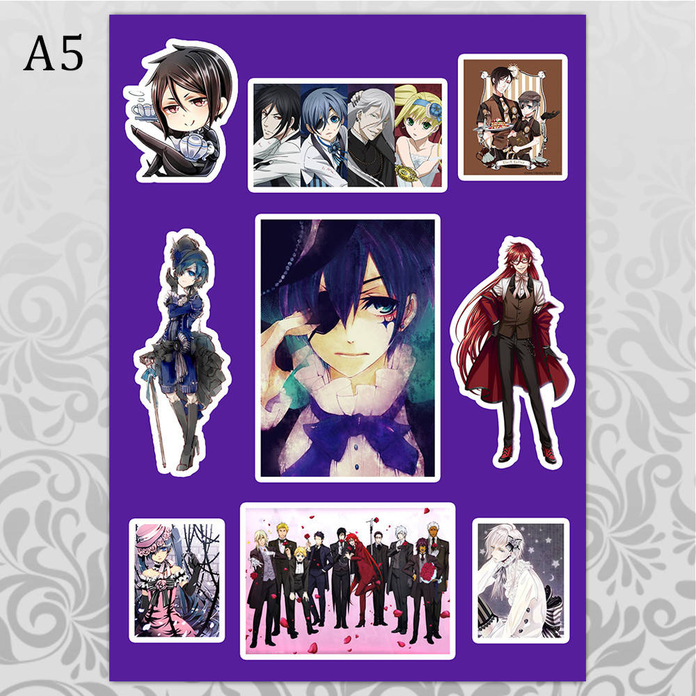 

Стикеры Аниме Black Butler без порезки 004, Разные цвета