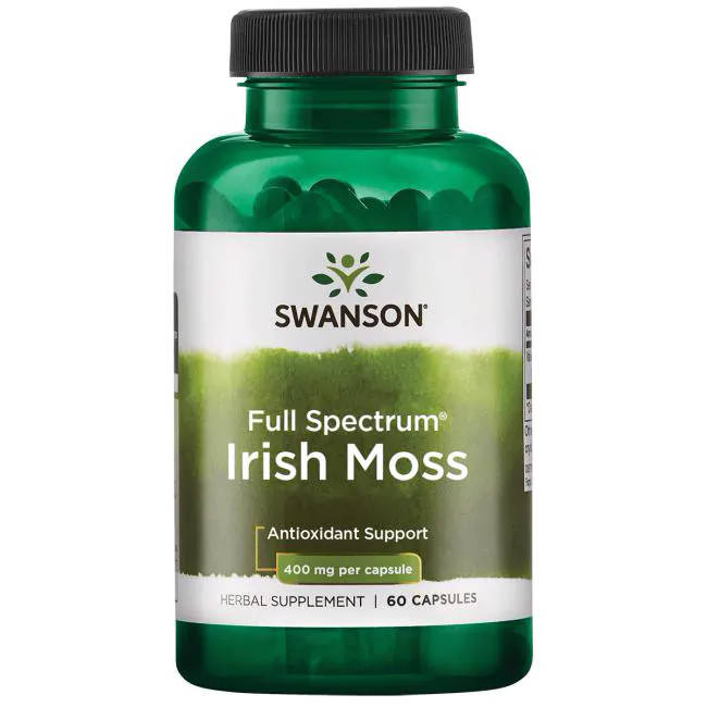 

Ирландский мох Irish Moss, Swanson 400 мг 60 капсул