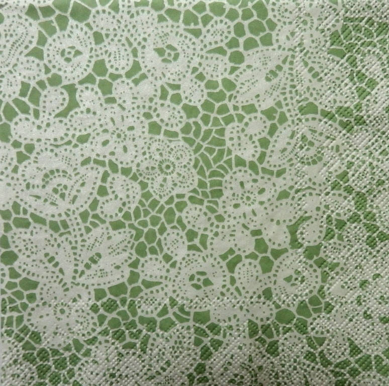 

Салфетка для декупажа УФ-221 (33х33см),зелёная.