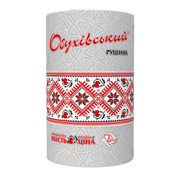 

Полотенце бумажное Обуховский Двухслойное Серый 100лист 34206