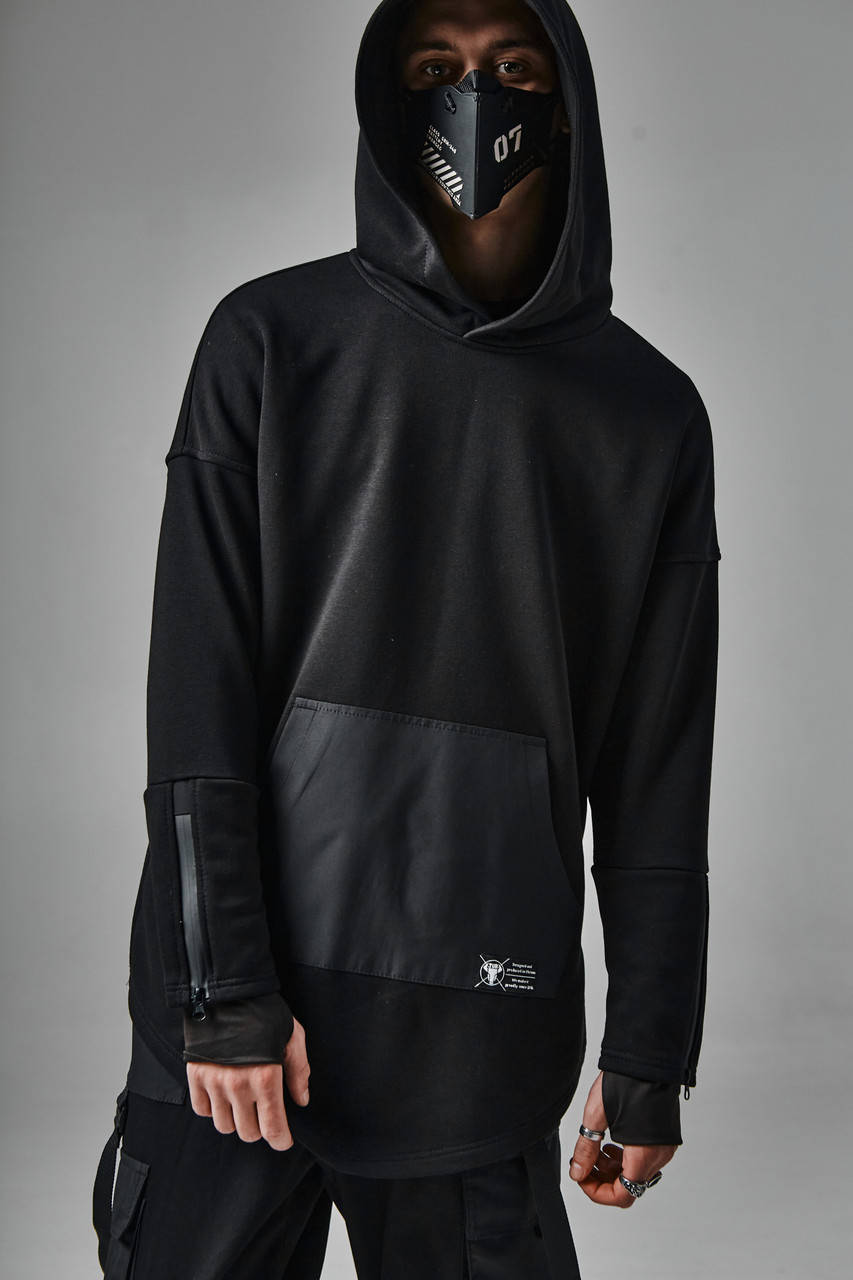 

Худи Мантия Ассасин мужской чёрный с принтом от бренда ТУР, Черный